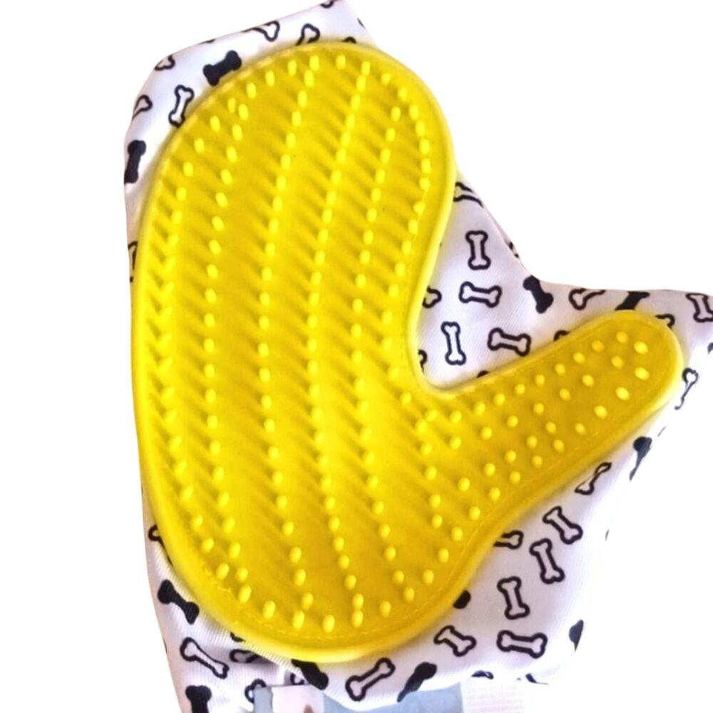 Pet Fur Grooming GLOVE BRUSH‎ Mitt for Dogs Cats Rabbits Soothing Comfort